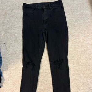 Hi rise black jeggings